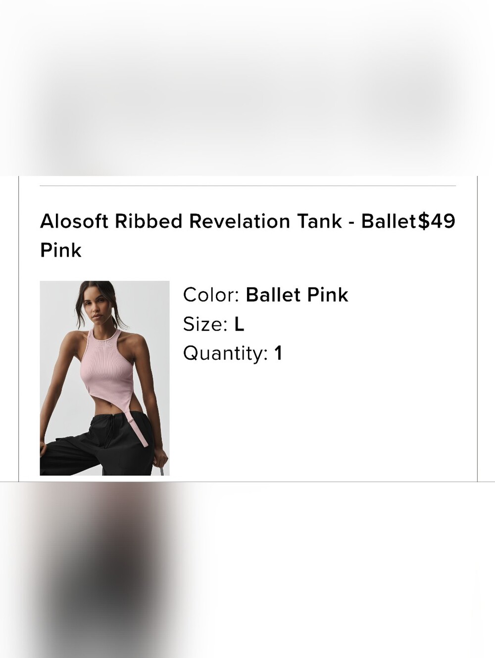 Alo Yoga Ribbed Revelation Tank - Ballet Pink